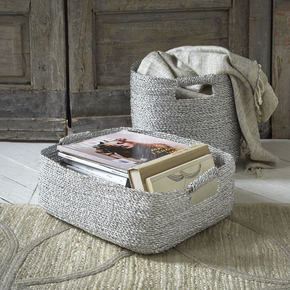 Metallic Woven Baskets West Elm Australia